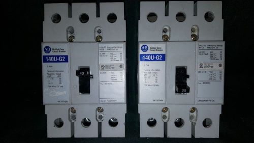 ALLEN BRADLEY 140U-G2 20AMP/40AMP CIRCUIT BREAKER