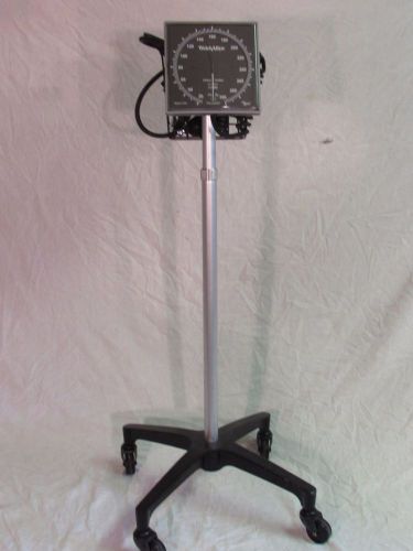 Used welch allyn tycos blood pressure monitor with stand, cuff and gauge for sale