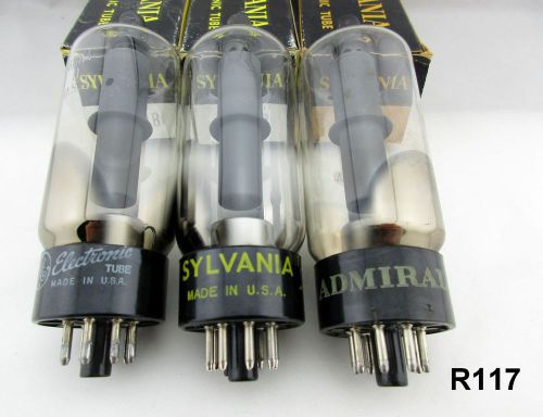 Lot of 3 GE, Sylvania &amp; Admiral Radio Tubes 6BK4B All Tested Good R117