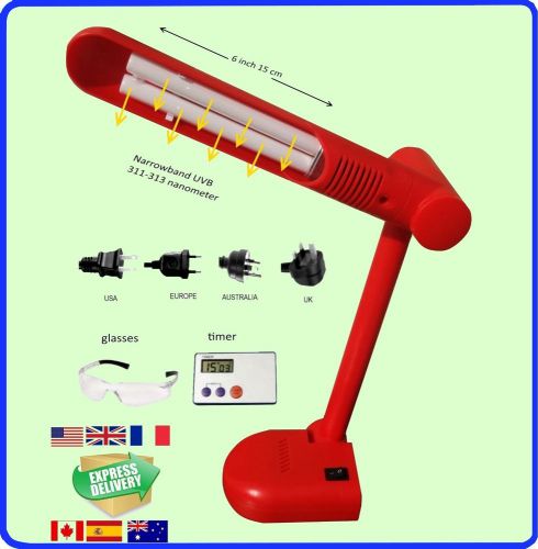 Vitiligo Psoriasis Eczema Narrowband UVB Lamp + timer + glasses UVCLINIC