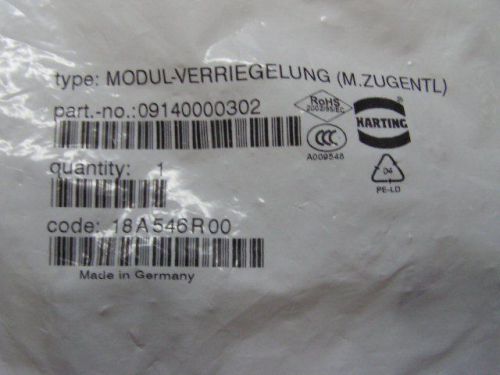 HARTING MODUL-VERRIEGELUNG  M.ZUGENTL  09140000302