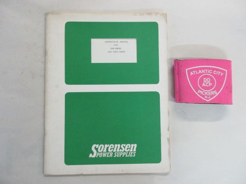 SORENSEN QSB 200 WATT UNITS INSTRUCTION MANUAL 14-6310 COPYRIGHT APRIL 1967