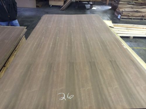 Wood Veneer Peruvian Walnut 48x96 1 Piece 10Mil Paper Backed &#034;EXOTIC&#034; 506/9A 26