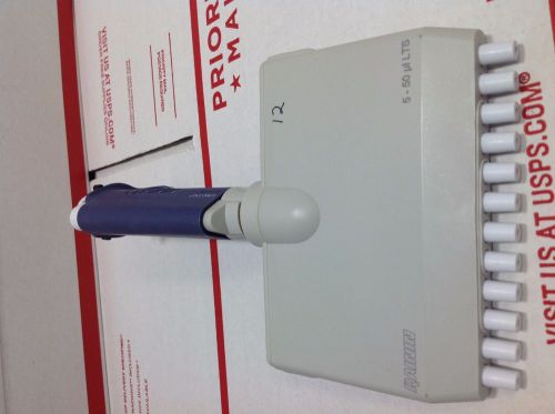 Rainin Pipet-Lite L50 LTS 12 MultiChannel Adjustable 5-50 Pipette pipettor #12