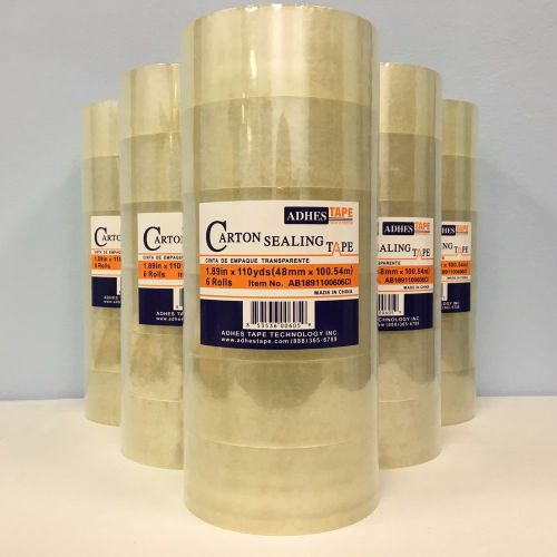 12 Rolls Premium Clear Carton Box Sealing Packing Tape 2.5 Mil 2&#034;x110 yard