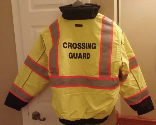 NEW ML Kishigo JS119 Winter Bomber Jacket Lime Class 3 CROSSING GUARD XL X-Large