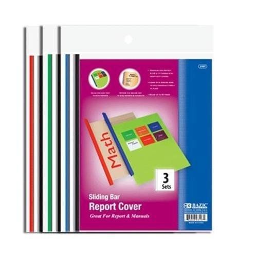 2 Pk, Bazic Sliding Bar Report Cover (3 Sets Each)