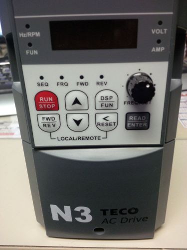 TECO WESTINGHOUSE AC VFD DRIVE N3-202-C 2HP/7.5A 230V 3 PHASE IN 230V