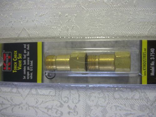 KT Industries Torch Valve Set  3-7540 Both Fuel &amp; Oxygen Gas Reverse Valve *New*