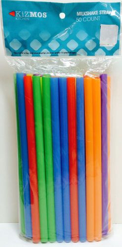 Kizmos Assorted Milkshake Straws (50 Count) (4, A)