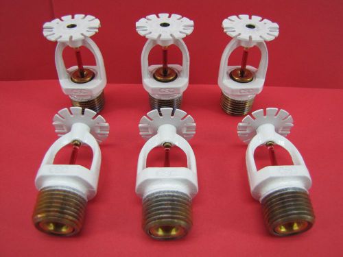 CENTRAL Fire Sprinkler Head(s) Lot of 6 WHITE 1/2&#034; NPT K=3.0 (UL) Optima LF