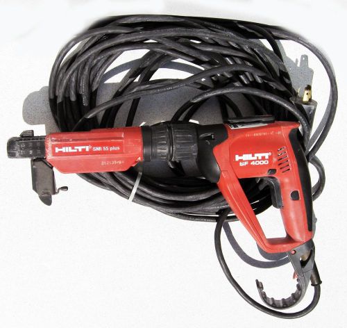 HILTI SF4000 With SMI 55 PLUS Cored Drywall Auto Feed Screw Gun Set Used