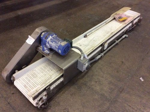 12&#034;Wx7&#039;L STAINLESS STEEL FRAME FLUSH GRID BELT CONVEYOR 1/2hp Sumitomo Gearmotor