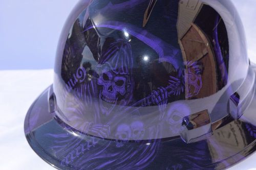 Pyramex Ridgeline Wide Brim Hard Hat custom hydro dipped Purple Reaper