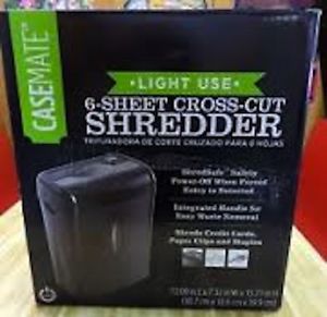 ~~CASEMATE  6-SHEET CROSS-CUT PAPER SHREDDER~~