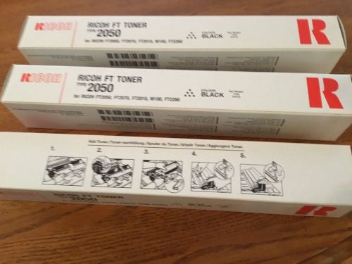 Lot 3 New Ricoh FT Toner Black Type 2050 for FT2050 FT2070 FT2010 M100 FT2260