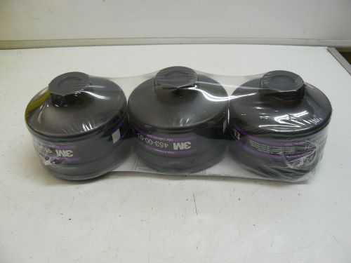 NEW 3M 453-00-01 NIOSH FILTER ORGANIC VAPORS HEPA CARTRIDGE 3 PACK