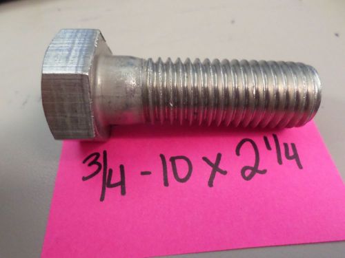 3/4-10 X 2 1/4 HEX HEAD CAP SCREWS STAINLESS STEEL