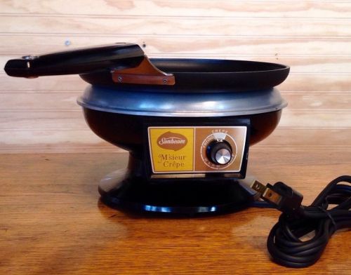 VINTAGE SUNBEAM M&#039;sieur Crepe MAKER &amp; HOT PLATE