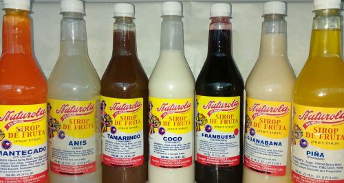 DELICIOUS SNOW CONE FRUIT SYRUP 23.70fl oz 6 bottles CARIBBEAN TROPICAL FLAVORS