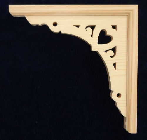 L&amp;G&#039;s Victorian Gingerbread Fretwork Pine Arch Heart Corner Trim Bracket 12&#034;