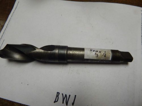 UNION  1-1/8&#034; x # 3 Taper Shank Twist Drill Bit