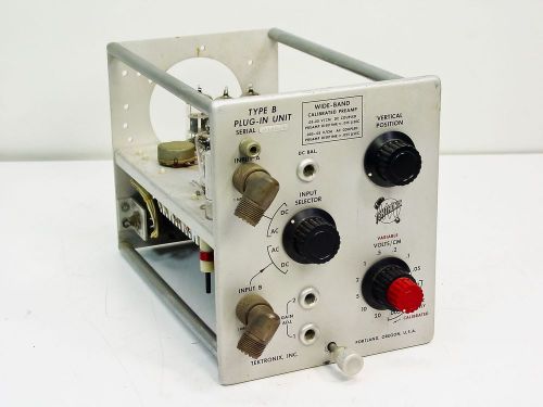 Tektronix  Wide Band Calibrated Preamp  Type B Plug-in Unit