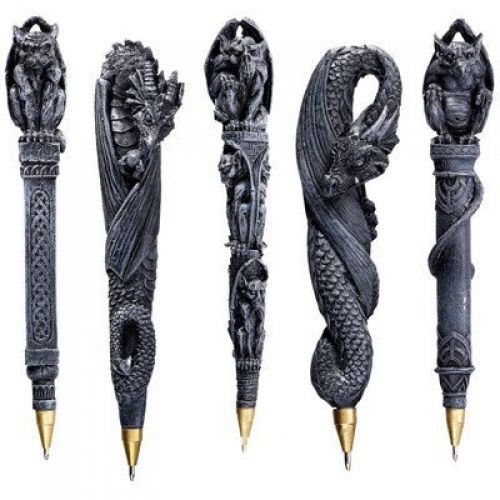 Design Toscano Gargoyles and Dragons Sculptural Pen (Set of 5)