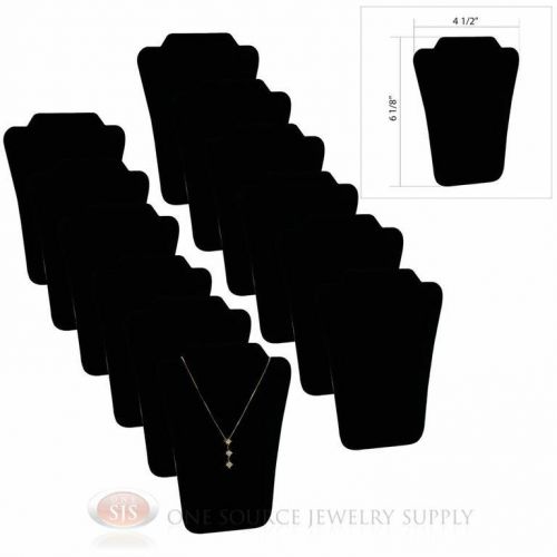 (12) 5 1/2&#034; black velvet padded pendant necklace display easel presentation for sale