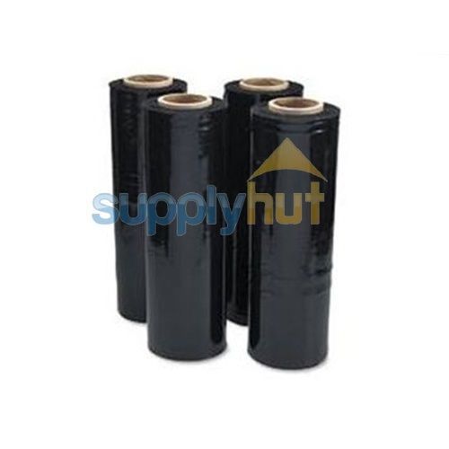 18&#034; x 1500&#039; 80 ga 8 rolls pallet wrap stretch film hand shrink wrap 1500ft black for sale