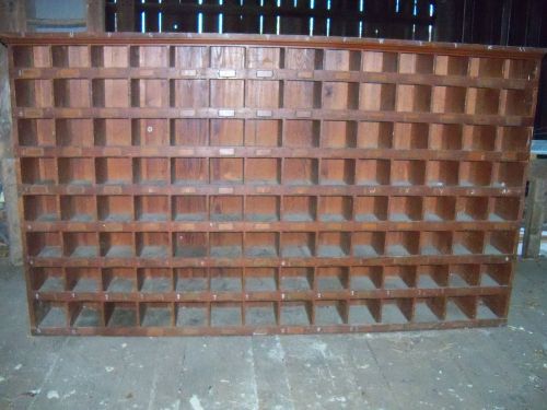 Vintage Hardware Store Organizer Display Cabinet 112 Cubbyholes