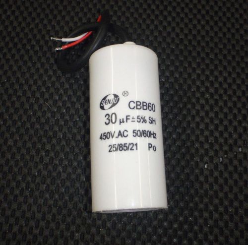 Capacitor cbb60 450vac 30uf hvac 30 mfd ac appliance motor start / run ww for sale