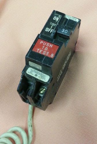 GE Single Pole 30A GFI ,GFCI Circuit Breaker THQL1130GF