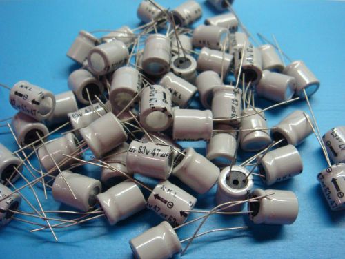 (50) NKL N-47M63V 63V 47uF RADIAL ALUMINUM CAPACITOR