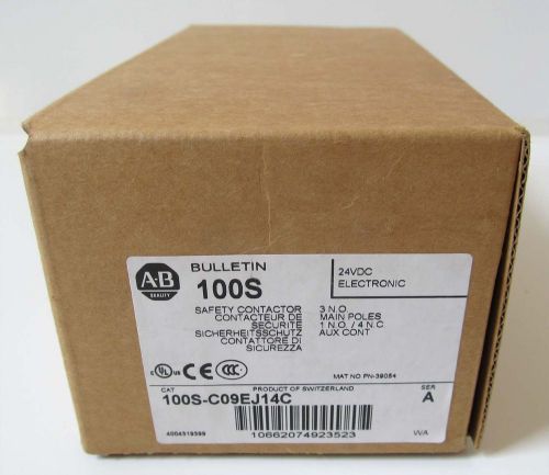 NEW  Allen Bradley 100S Safety Contactor SER A, 24VDC 100S-C09EJ14C