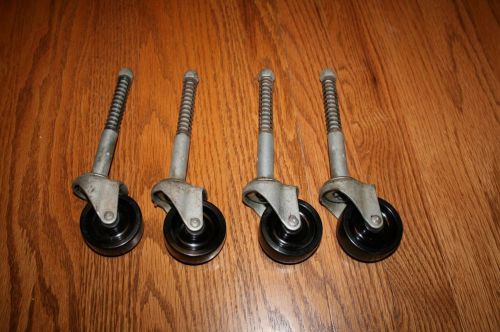 SET of 4 - Spring Loaded Bassick Ladder Casters