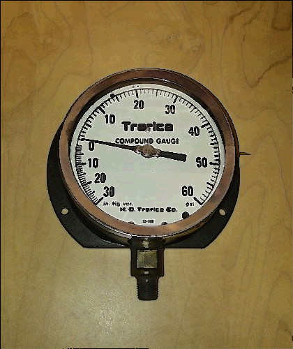 trerice for sale, Trerice 52-2401 0-60 psi, 30 hg vac compound gauge, 4-1/2&#034; face 1/4&#034; npt