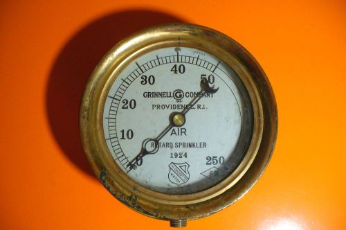 GRINNELL AIR RETARD SPRINKLER GAUGE VINTAGE 1924 BRASS