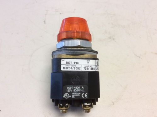 Allen Bradley 800T-P16 Orange Illuminated Button 800TP16 800T