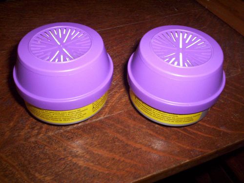 North p/n 7583p100 organic vapor acid gas respirator filter cartridges (2) for sale