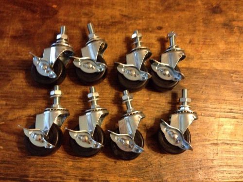 Swivel stem caster roller wheel with pinch brske lot of 8 for sale