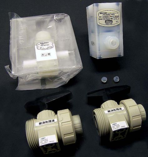 Lot 4 Advance +GF+ Pneumatic True Union PVC Ball Valve AV-5250 / 546 DN15 NEW