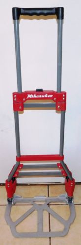 Milwaukee 150 lb multi-position heavy duty folding hand truck dolly dollies cart for sale