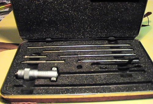 STARRETT  INSIDE MICROMETER NO 124 w/ CASE  2-8 INCHES  w/ CASE