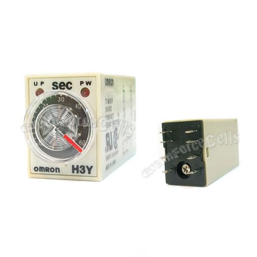 10 H3Y-2 AC220V 5A 60Sec 60S Omron Relay Timer DPDT 8 PIN PYF08A PYF08A-E PYF08