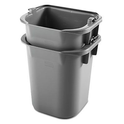 Executive Heavy-Duty Pail, Gray, Plastic, 9 3/10W x 7 1/2D x 8 1/2H 1857391