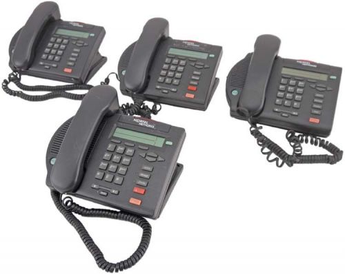 Lot of 4 nortel meridian m3902 business/office 1-line display phone ntmn32ga70 for sale