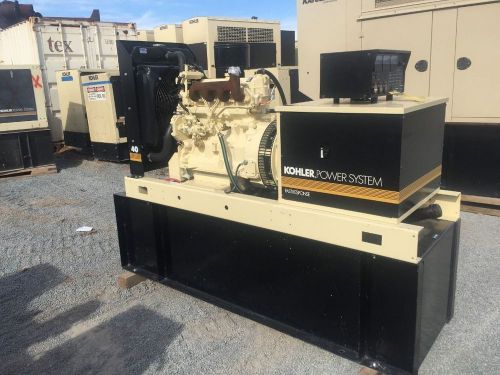 2001 kohler 40 kw generator set, only 848 hours! john deere engine, serviced,... for sale