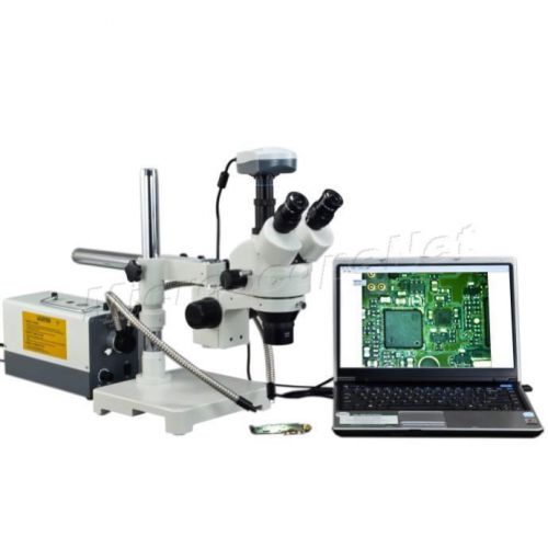 R &amp; Y Fiber Optic Light Zoom Stereo Boom Stand 9.0MP Digital Microscope 2X-90X