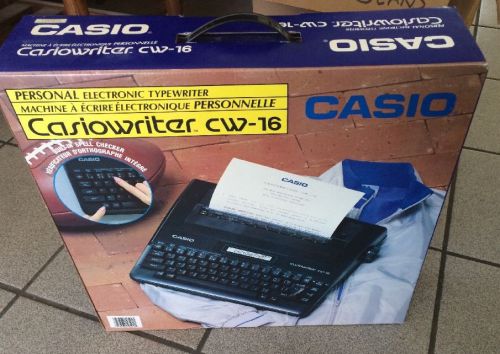 VINTAGE 1984 CASIOWRITER PERSONAL ELECTRIC TYPEWRITER MODEL CW-16 NEw in Box